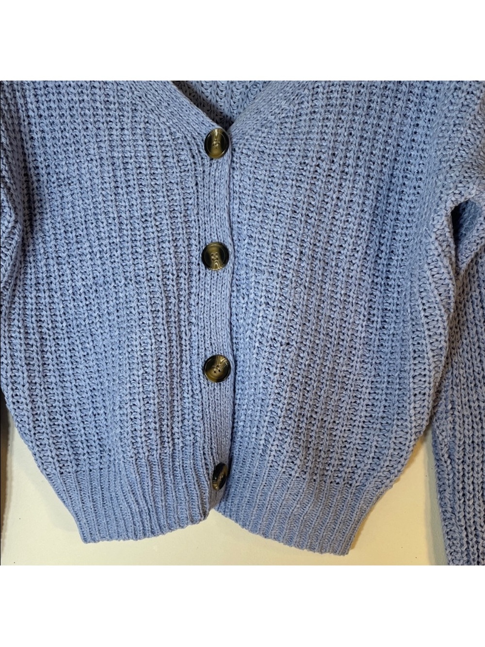 Sincerely Jules Boho Blue Drop Shoulder Cardigan Sweater. Large. NWT. - Picture 4 of 10